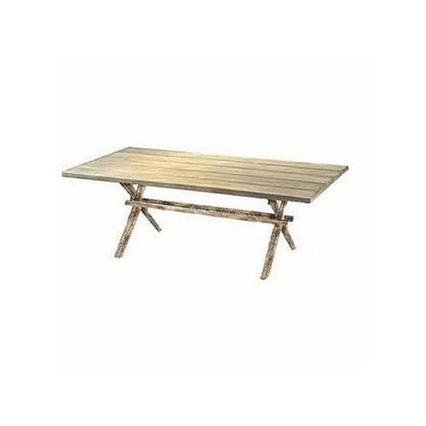 Picture of Woodard River Run Rectangular Dining Table with Faux Birch Top