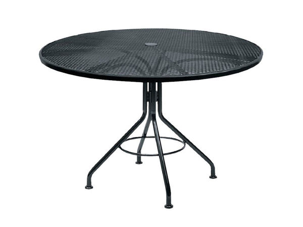 Picture of Woodard Moderne Mercury Mesh Contract 48" Round Umbrella Top Table