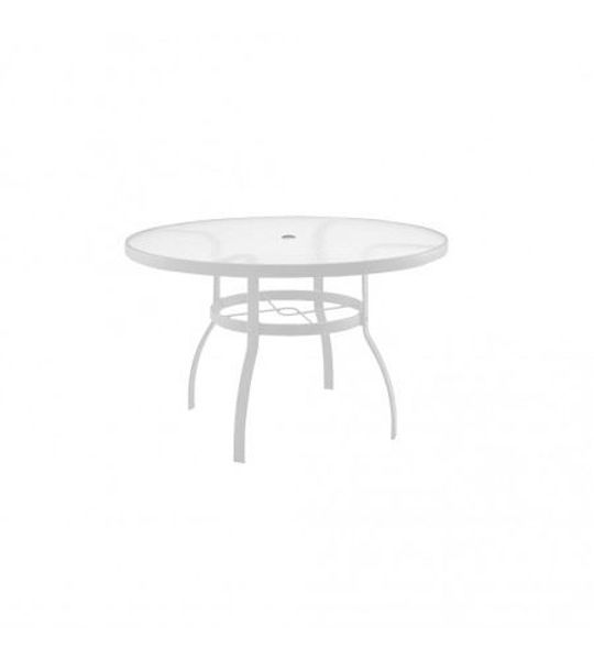Picture of Woodard Deluxe White 42" Round Umbrella Table 