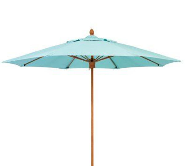 Picture of Woodard Fiberbuilt Bridgewater Umbrella 9 Foot - Fiber Teak