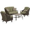 Picture of Hanover Ventura 4-Piece Seating Set - Brown / Olive