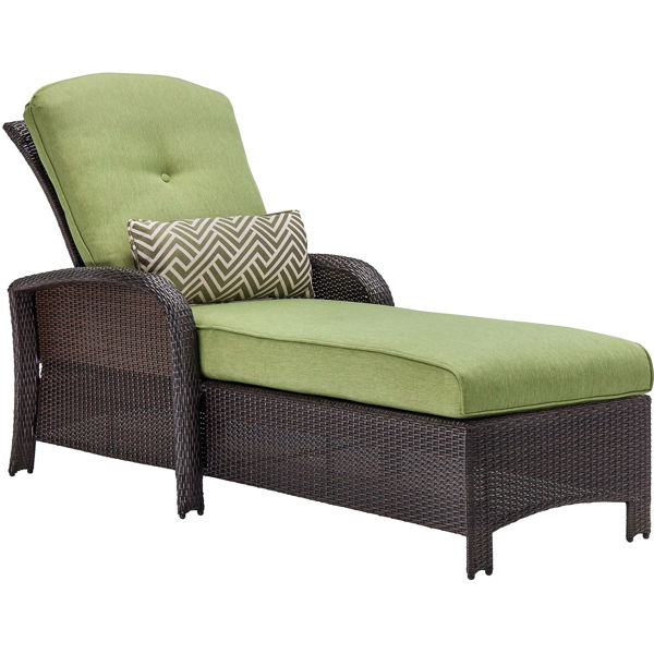 Picture of Hanover Strathmere Chaise Lounge Chair - Brown / Green