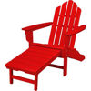 Picture of Hanover All-Weather Adirondack Chair with Ottoman - Sunset Red