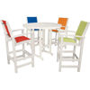 Picture of Hanover All-Weather Nassau 5pc Bar Set - White/Multi
