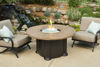Picture of Outdoor Great Room Colonial Fire Pit Table with Round Mocha Top
