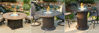 Picture of Outdoor Great Room Colonial Fire Pit Table with Round Mocha Top