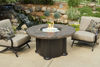 Picture of Outdoor Great Room Colonial Fire Pit Table with Round Marbelized Top