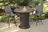 Picture of Outdoor Great Room Colonial Fire Pit Table with Round Marbelized Top