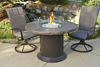 Picture of Outdoor Great Room Colonial Fire Pit Table with Round Marbelized Top