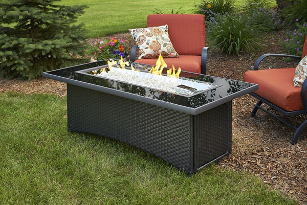 Picture of Outdoor Great Room Montego Fire Pit Table - Black