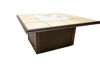 Picture of Outdoor Great Room Napa Valley Fire Pit Table with Brown Metal Corners
