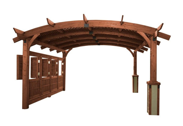 Picture of Outdoor Great Room Sonoma 16 Redwood Wall with Opening Windows
