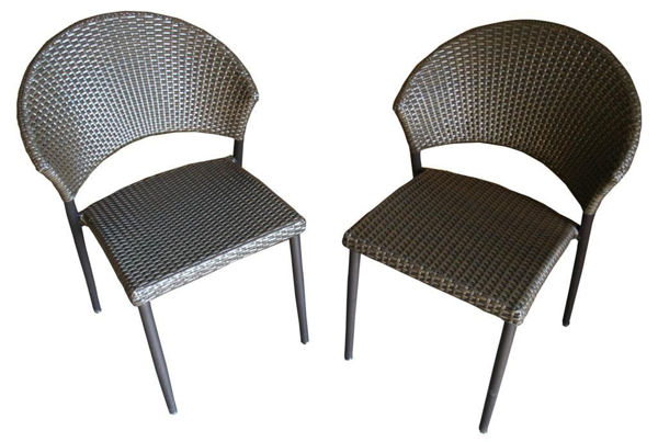 Picture of Outdoor Great Room Resin Wicker Chair for Patio Bistro Table