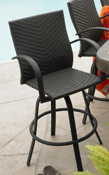 Picture of Outdoor Great Room Leather Wicker Bar Stool