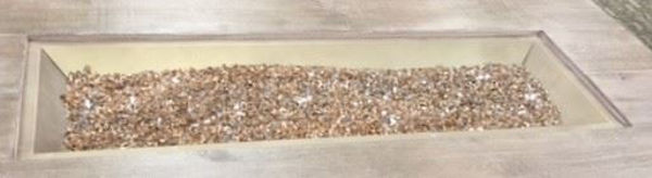 Picture of Outdoor Great Room 12' X 24' Rectangular Crystal Fire Honey Glow Brown Burner With Glass Fire Gems