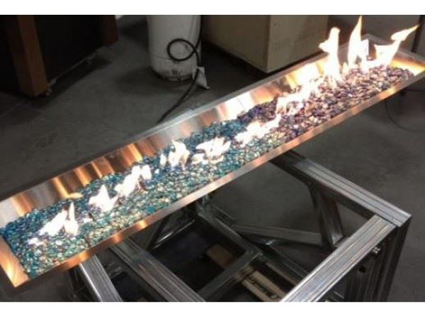 Picture of Outdoor Great Room 12' X 64' Rectangular Crystal Fire Burner