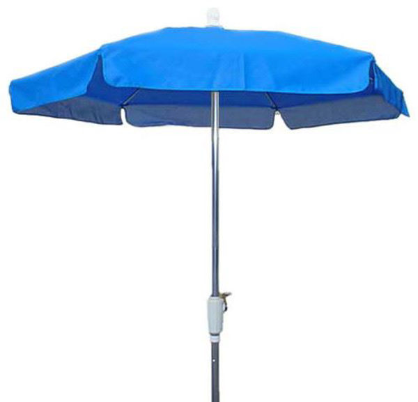 Picture of FiberBuilt 7.5 Ft Garden Umbrellas with Crank Lift - Aluminum Finish