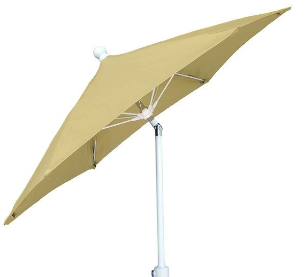 Picture of FiberBuilt 9 Ft Patio Umbrellas with Crank Lift and Tilt - White Finish