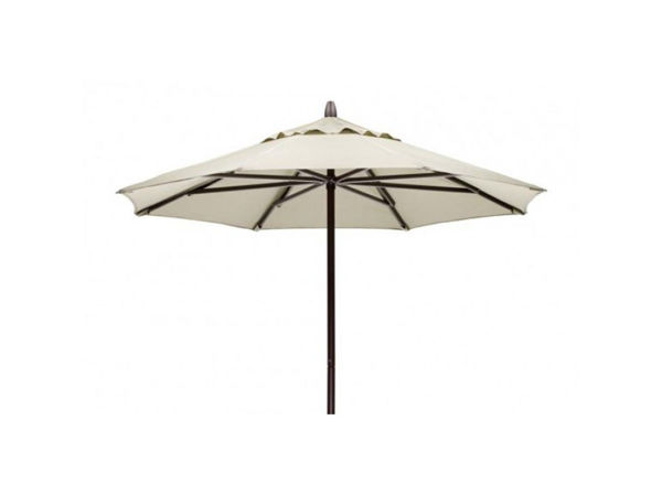 Picture of FiberBuilt 7.5 Ft Terrace Umbrellas with Pusp Up Lift - Bright Aluminum Finish