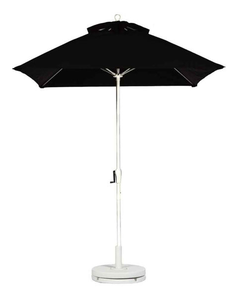 Picture of FiberBuilt 7.5 Ft Market Umbrellas Crank Lift - White Finish