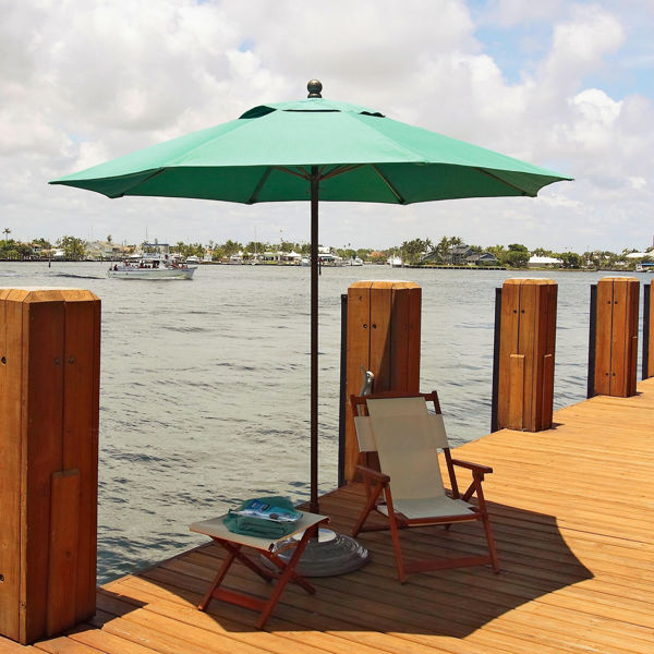 Picture of FiberBuilt 11 Ft Lucaya Umbrellas Pulley and Pin  Lift - Terra Finish