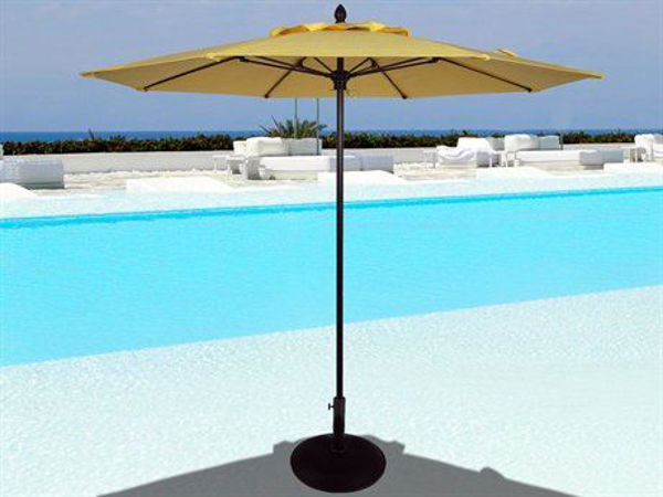 Picture of FiberBuilt 6 Ft Riva Umbrellas Push up Lift - Champagne Bronze Finish