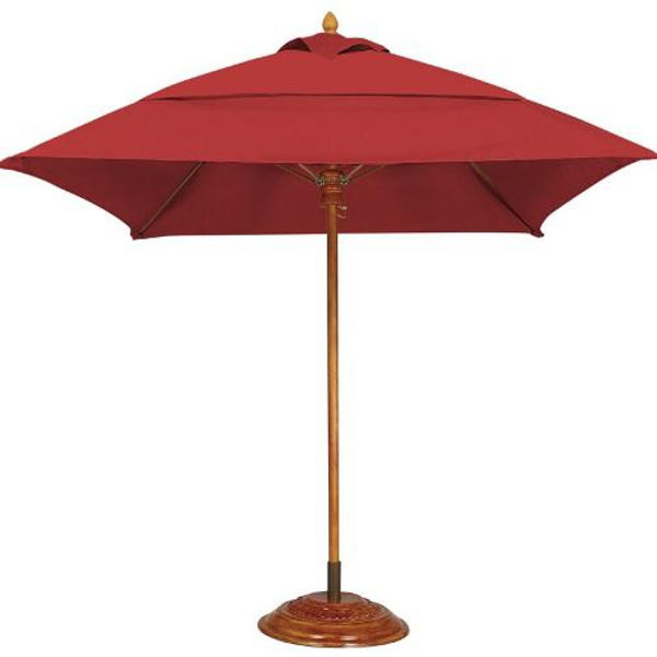Picture of FiberBuilt 7 Ft Bridgewater Umbrella Push up Lift - Teak Finish
