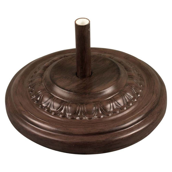 Picture of FiberBuilt Fiberglass 27 " Diameter Umbrella Base With Chestnut Finish