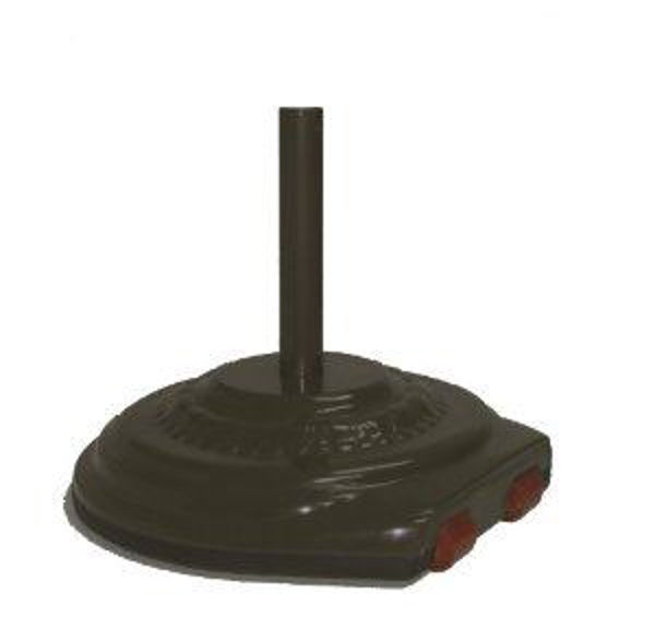 Picture of FiberBuilt Fiberglass 27 " Diameter Umbrella Base With Wheels - Champagne Bronze Finish