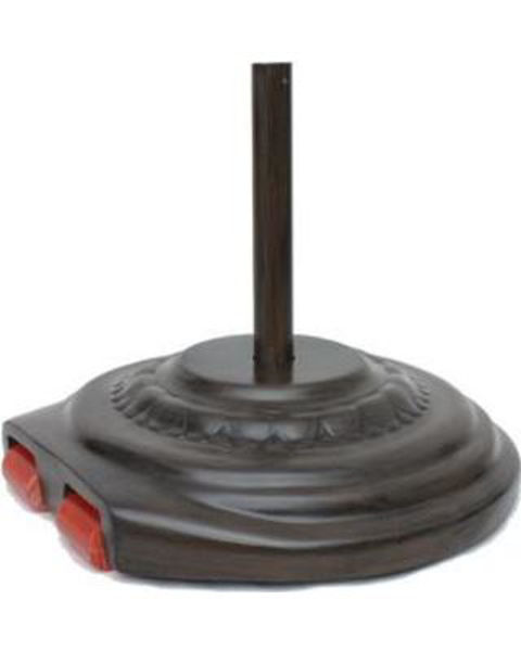 Picture of FiberBuilt Fiberglass 27 " Diameter Umbrella Base With Wheels - Chestnut Finish