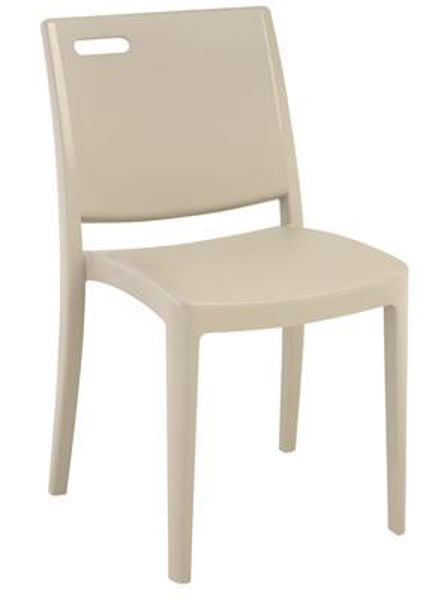 Picture of Grosfillex Metro Stacking Chair In Linen Pack Of 16