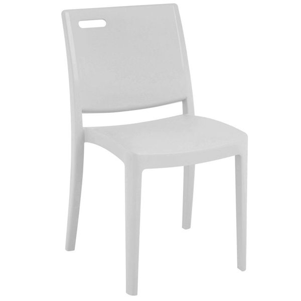 Picture of Grosfillex Metro Stacking Chair In Glacier White Pack Of 4