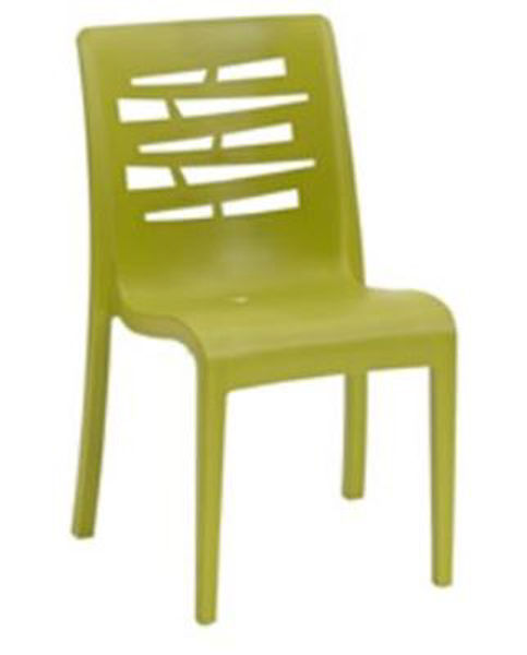 Picture of Grosfillex Essenza Stacking Chair In Fern Green Pack Of 16