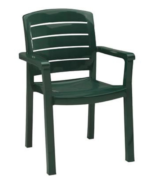 Picture of Grosfillex Acadia Stacking Armchair In Amazon Green Pack Of 4