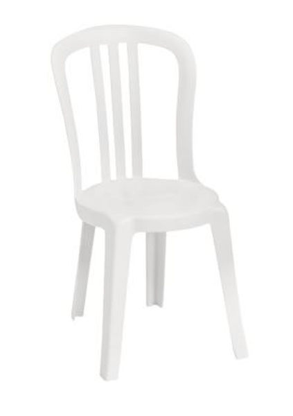 Picture of Grosfillex Miami Bistro Stacking Sidechair In White Pack Of 32