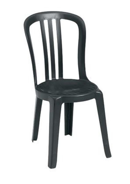 Picture of Grosfillex Miami Bistro Stacking Sidechair In Black Pack Of 4