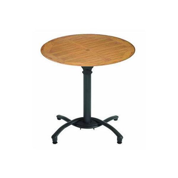 Picture of Grosfillex 30" Round Table Top Without Umbrella Hole In Teak Decor Pack Of 1