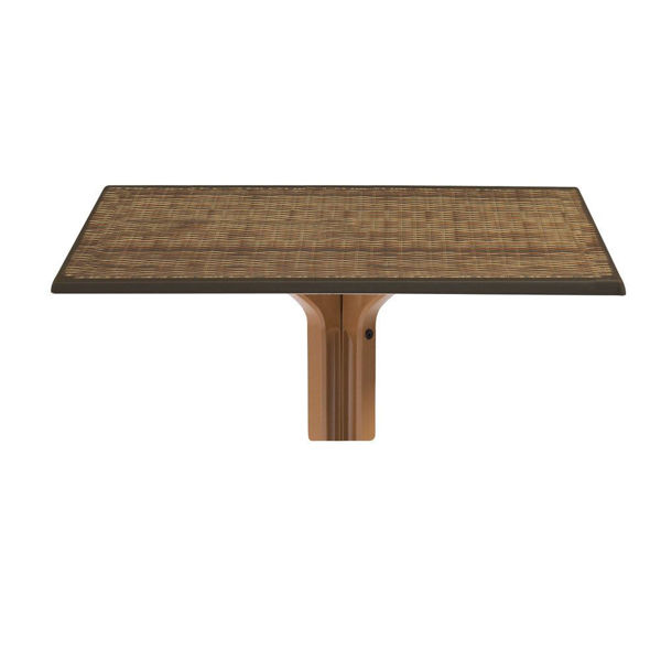 Picture of Grosfillex 32" Square Table Top Without Umbrella Hole In Wicker Pack Of 1