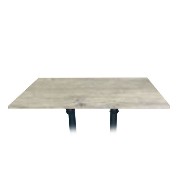 Picture of Grosfillex 48' x 32' Table Top Without Umbrella Hole In White Oak Pack Of 1
