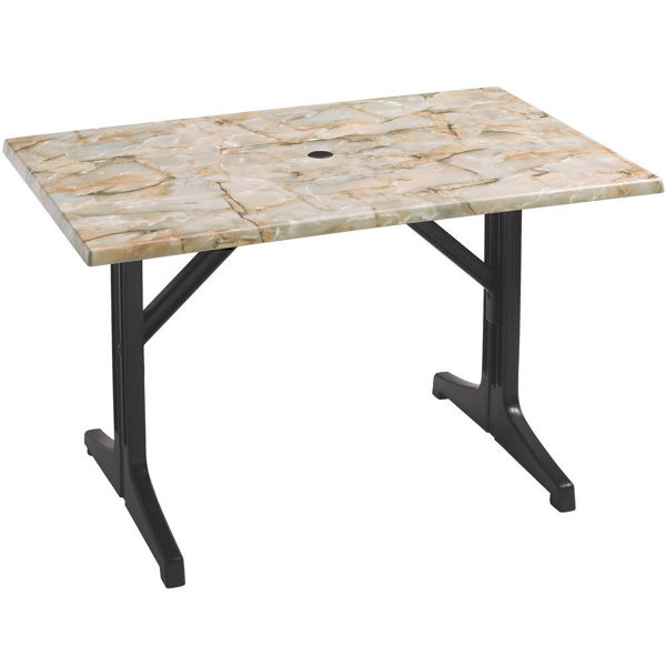 Picture of Grosfillex Resin Lateral Table Base 1000 In Charcoal Pack Of 1