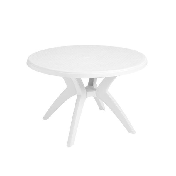 Picture of Grosfillex Ibiza 46" Round Pedestal Table In White Pack Of 1