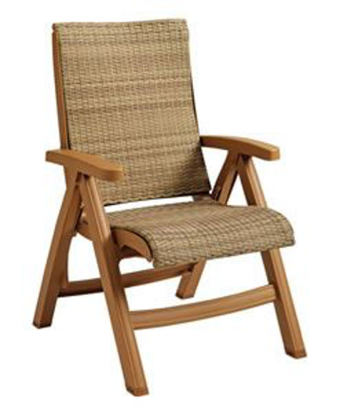 Picture of Grosfillex Java All-Weather Wicker Chaise Replacement Frame In Honey Pack Of 12
