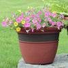 Picture of Grosfillex Cordoba 16" Round Commercial Planter In Red Clay Pack Of 5