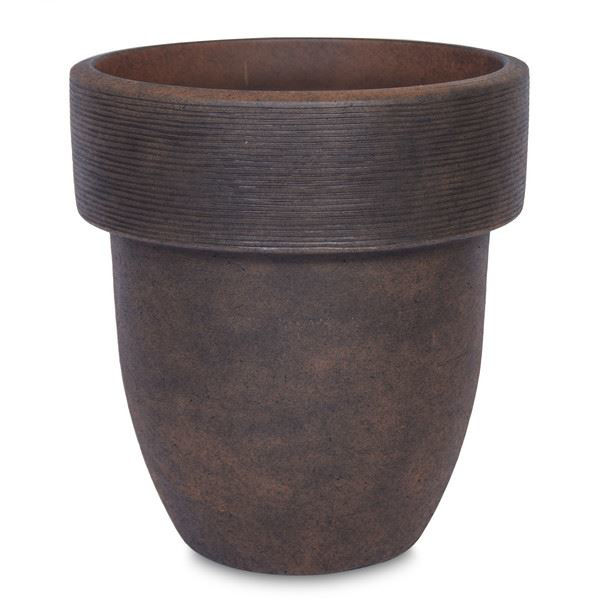 Picture of Grosfillex Toledo 20" Round Commercial Planter In Rust Pack Of 4