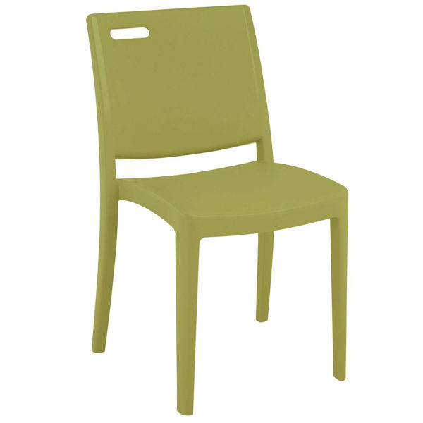 Picture of Grosfillex Metro Stacking Chair In Cactus Green Pack Of 16