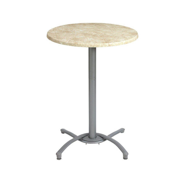 Picture of Grosfillex Bar Height Table Base In Silver Gray Pack Of 1