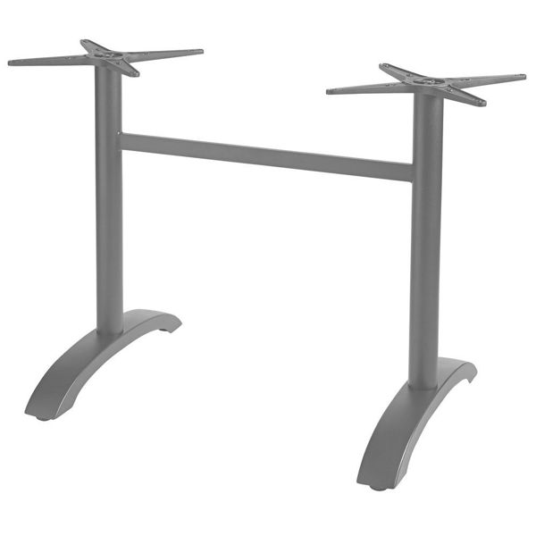 Picture of Grosfillex Aluminum Lateral Base for HPL TableTop In Silver Gray Pack Of 1