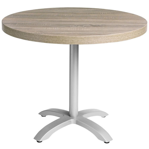 Picture of Grosfillex VanGuard 30" Round Tabletop In Weathered Oak Pack Of 1